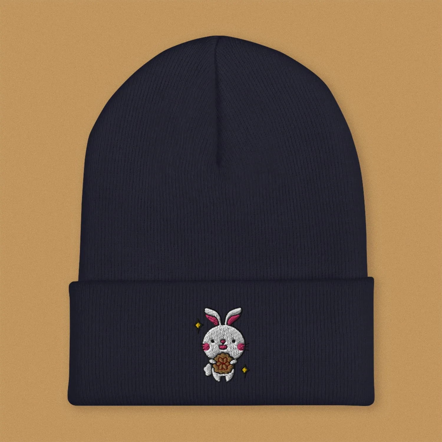 Mooncake Rabbit Embroidered Beanie