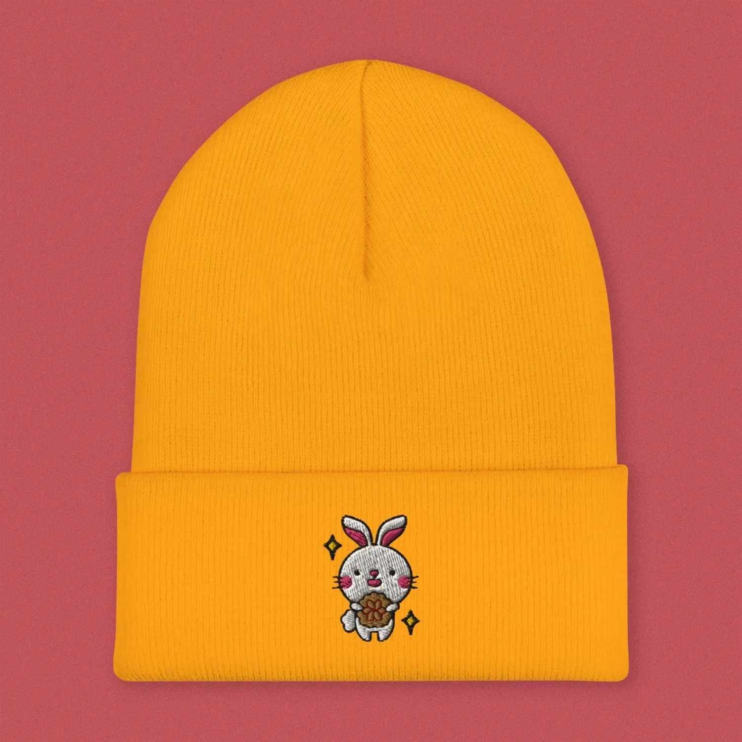 Mooncake Rabbit Embroidered Beanie