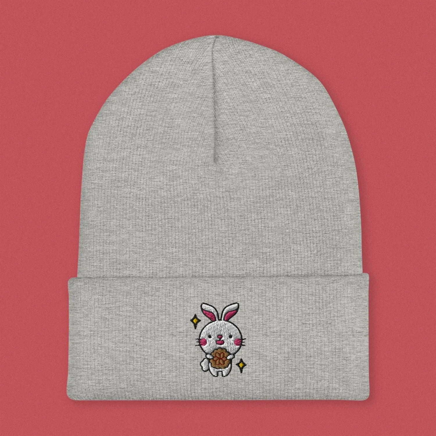 Mooncake Rabbit Embroidered Beanie