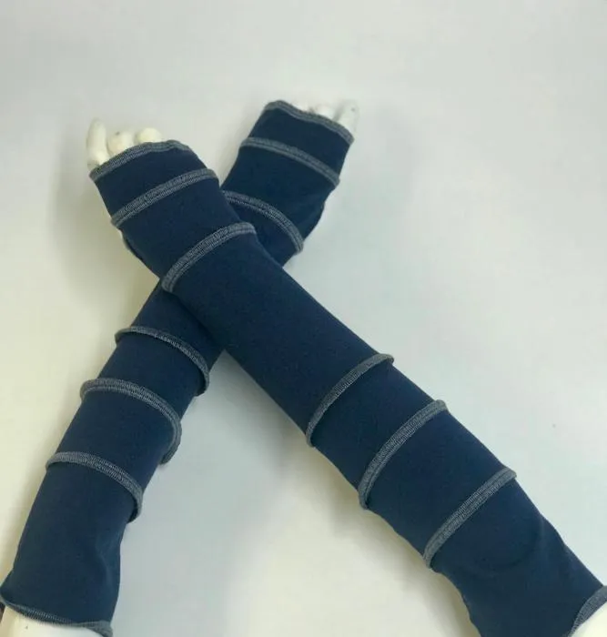 Navy with Dark Grey Arm Warmers