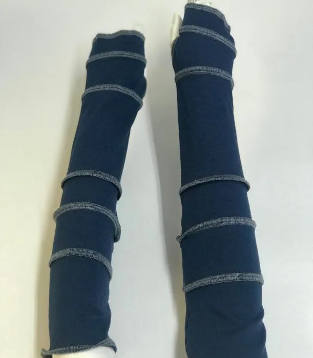 Navy with Dark Grey Arm Warmers