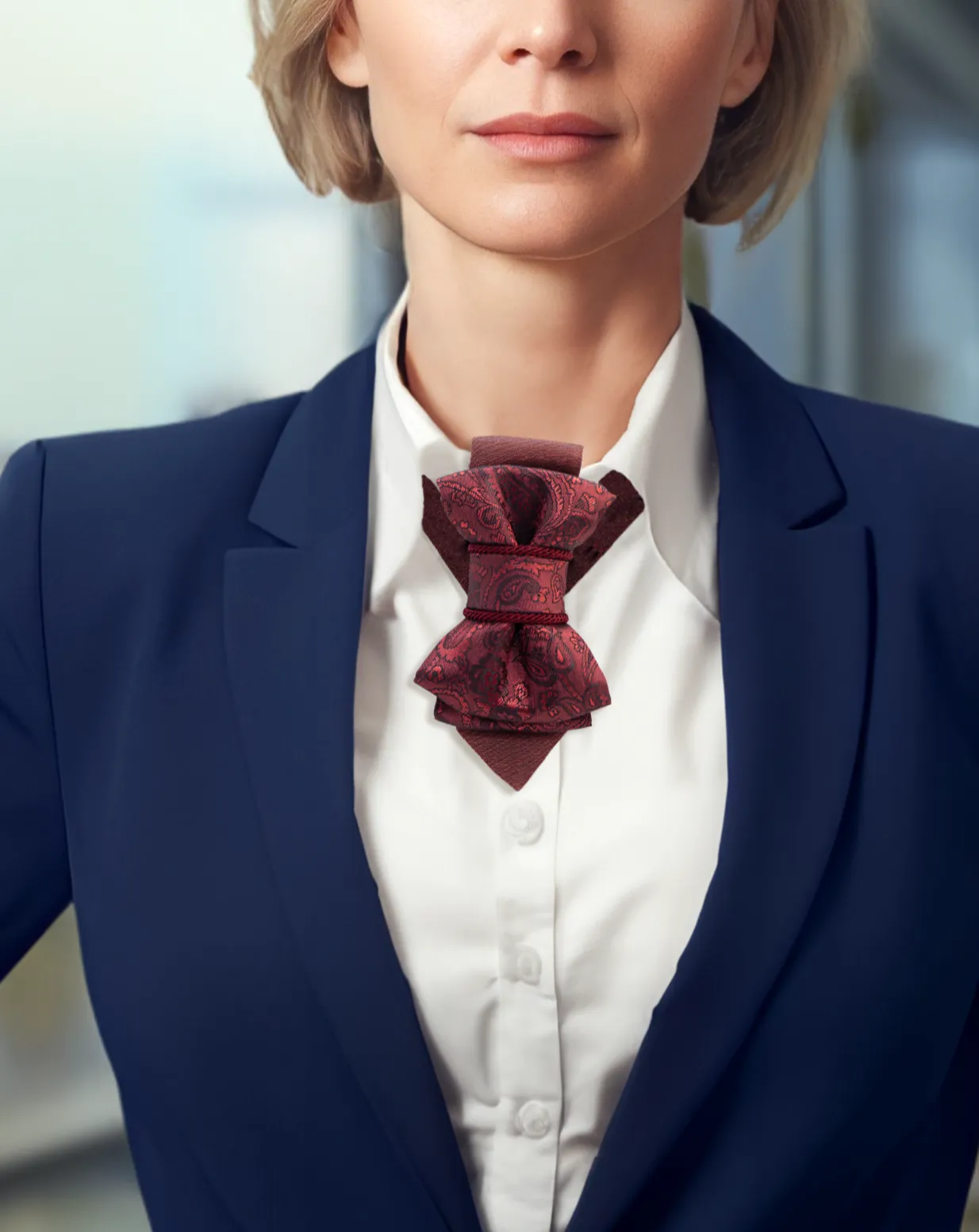 NECKTIE "ROSE WINE "FOR LADIES