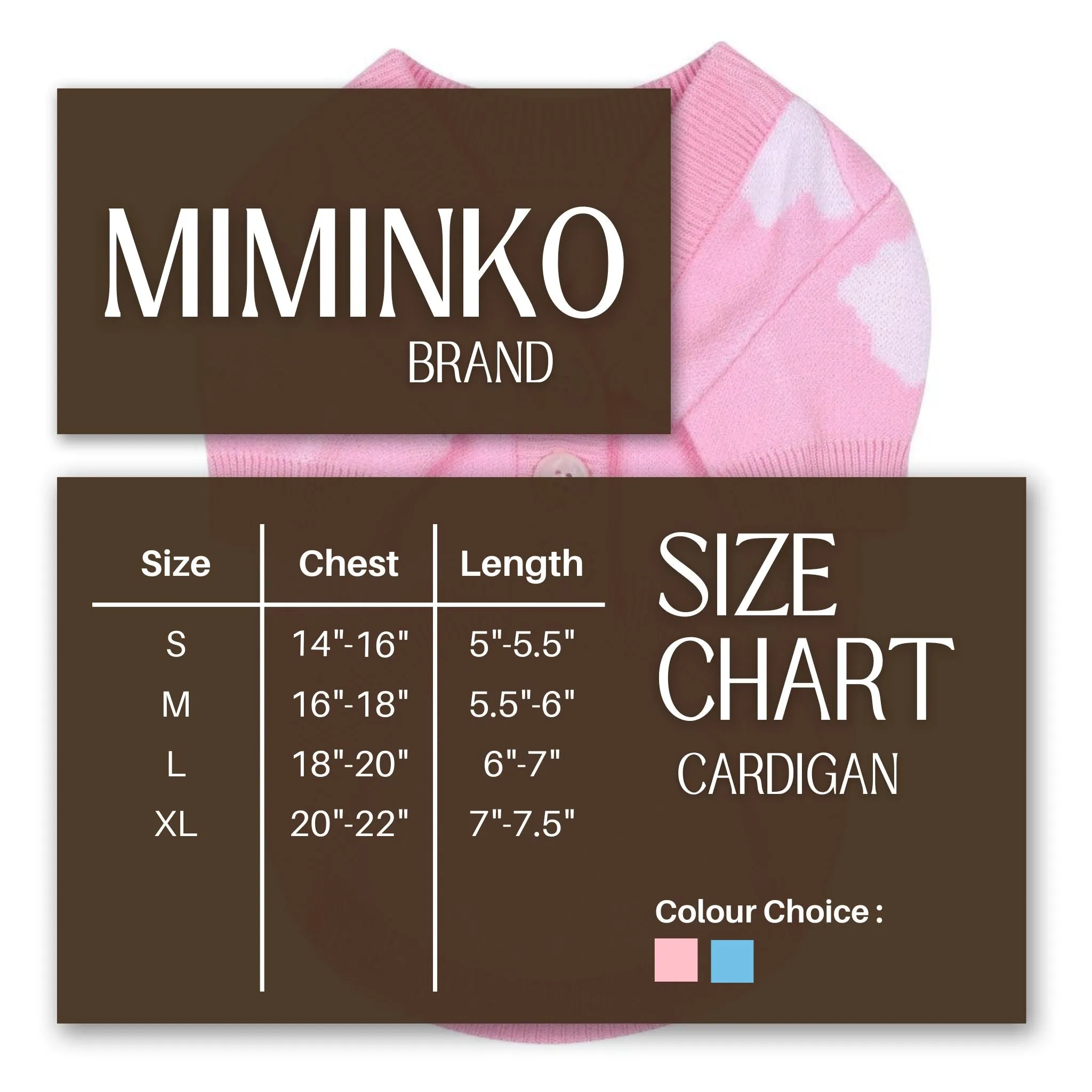 NEW MIMINKO PINK STRIPED CARDIGAN FOR PETS