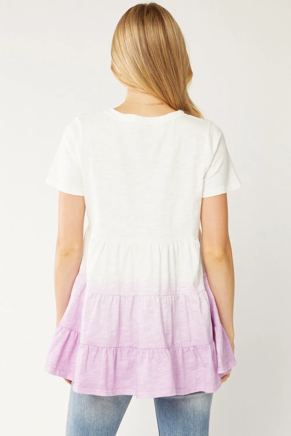 Ombre Tiered Top, Lilac