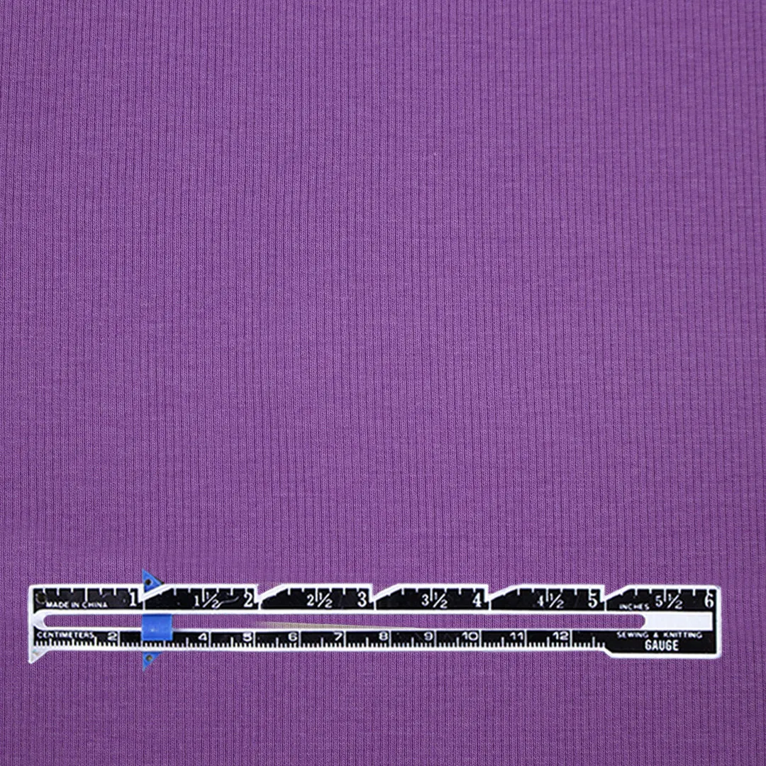 organic cotton rib knit - crocus