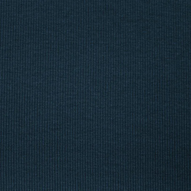 organic cotton rib knit - marine