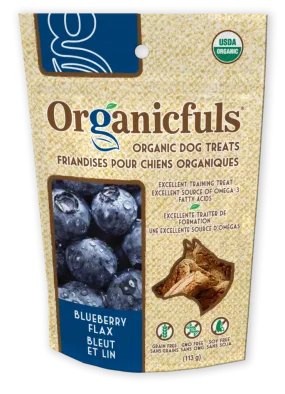 Organicfuls Blueberry Flax Organic Dog Treats 113g