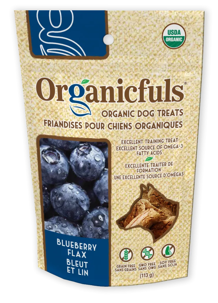 Organicfuls Blueberry Flax Organic Dog Treats 113g