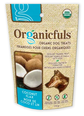 Organicfuls Coconut Flax Organic Dog Treats 113g