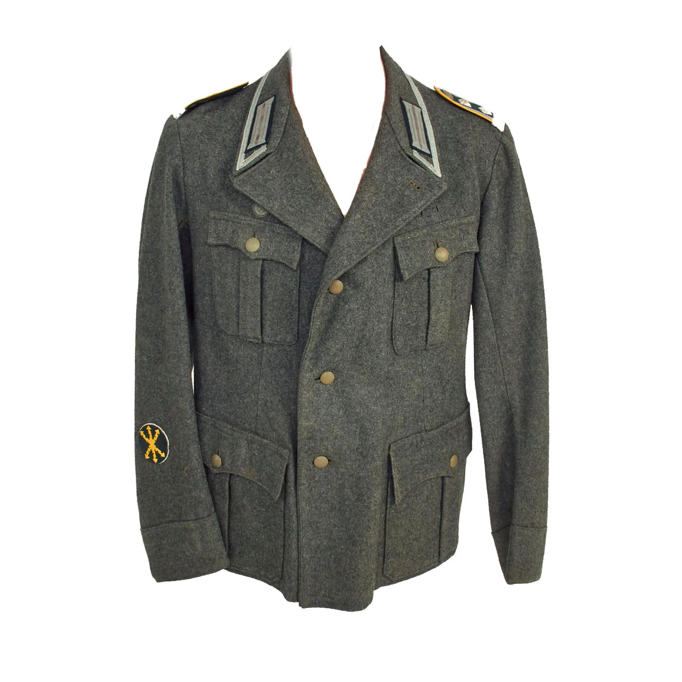 Original German WWII Italian-made Heer Cavalry Fahnenjunker-Oberwachtmeister Radioman Uniform Tunic & Trousers