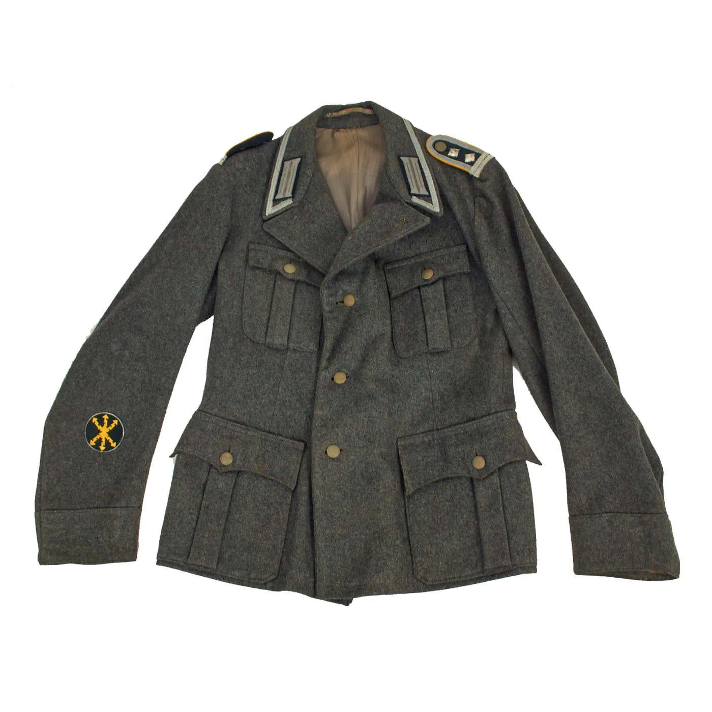 Original German WWII Italian-made Heer Cavalry Fahnenjunker-Oberwachtmeister Radioman Uniform Tunic & Trousers