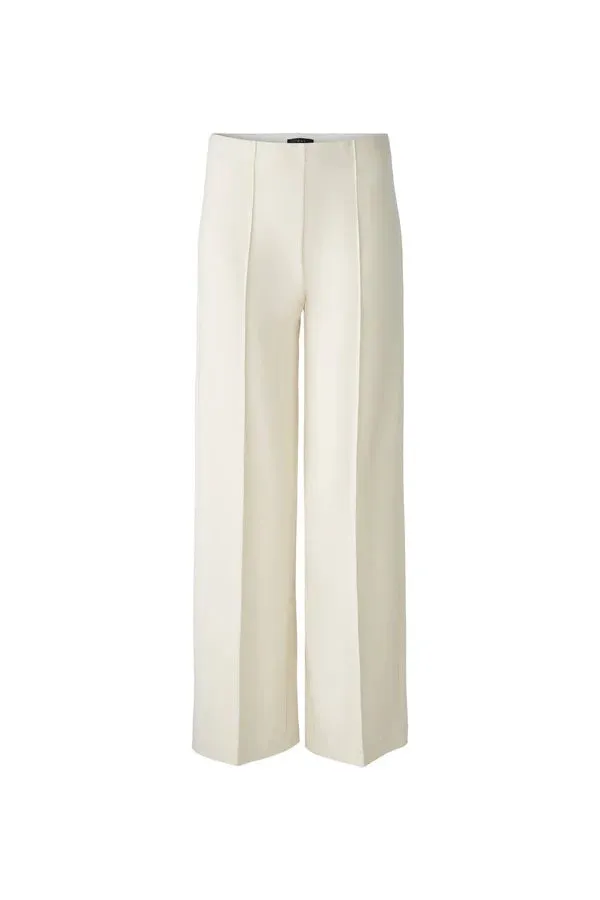 Oui Jersey Trousers Offwhite