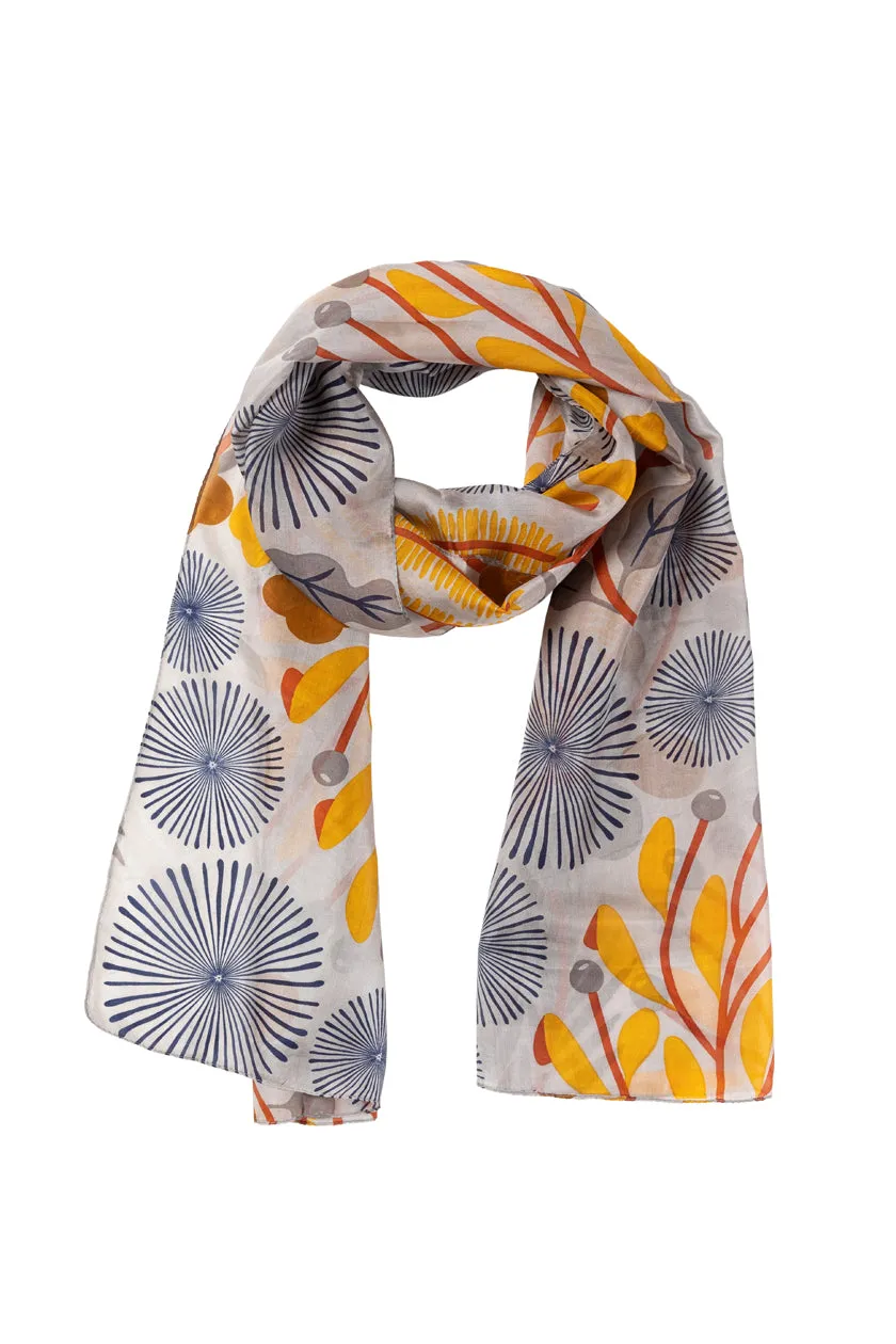 Outback Scrublands Silk Scarf