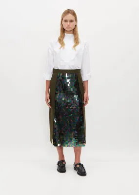 Paillette Paneled Skirt