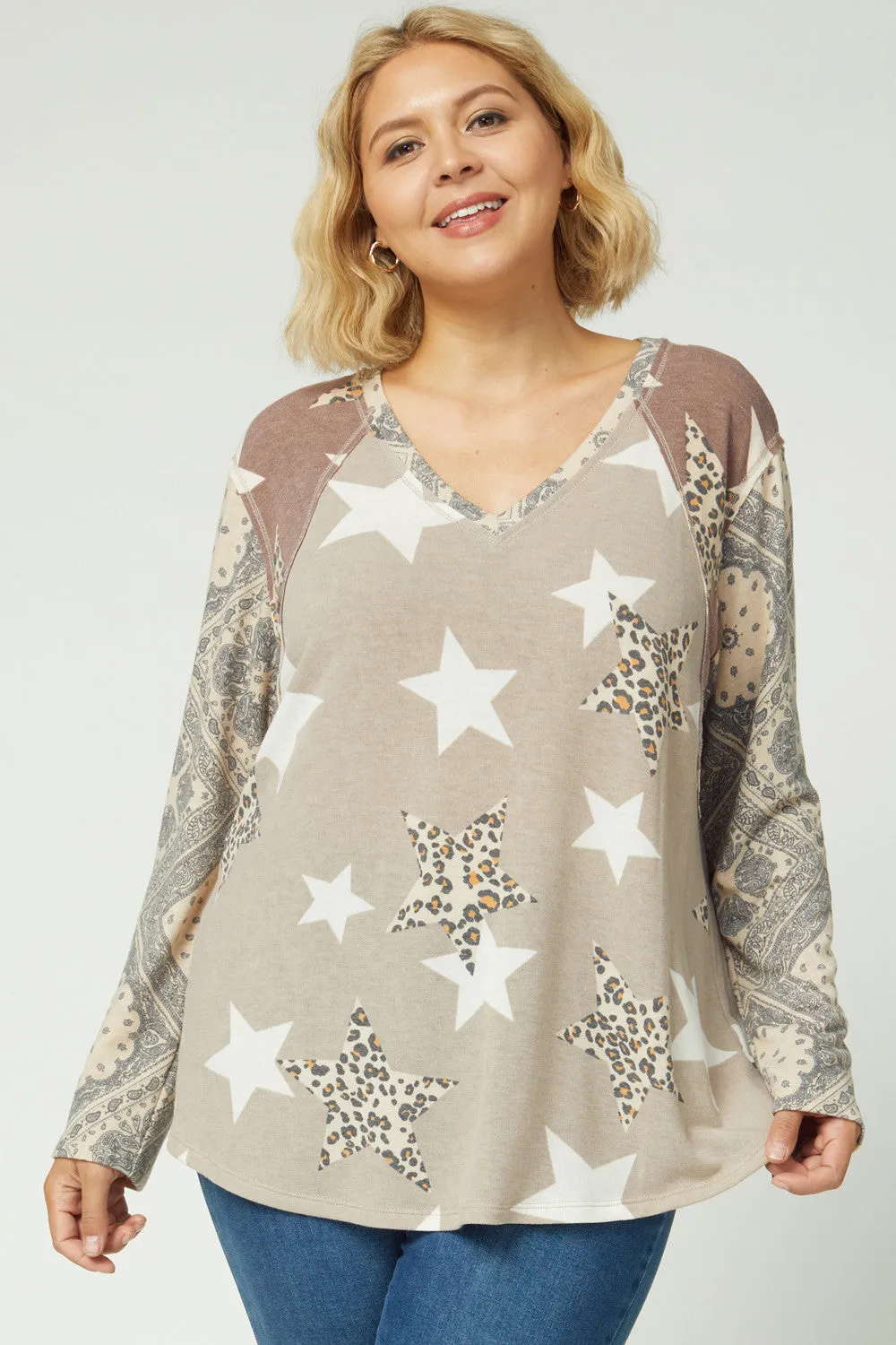 Paisley, Leopard & Star Top