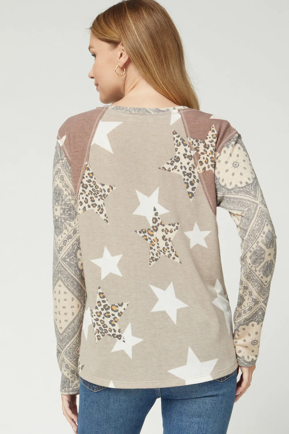 Paisley, Leopard & Star Top