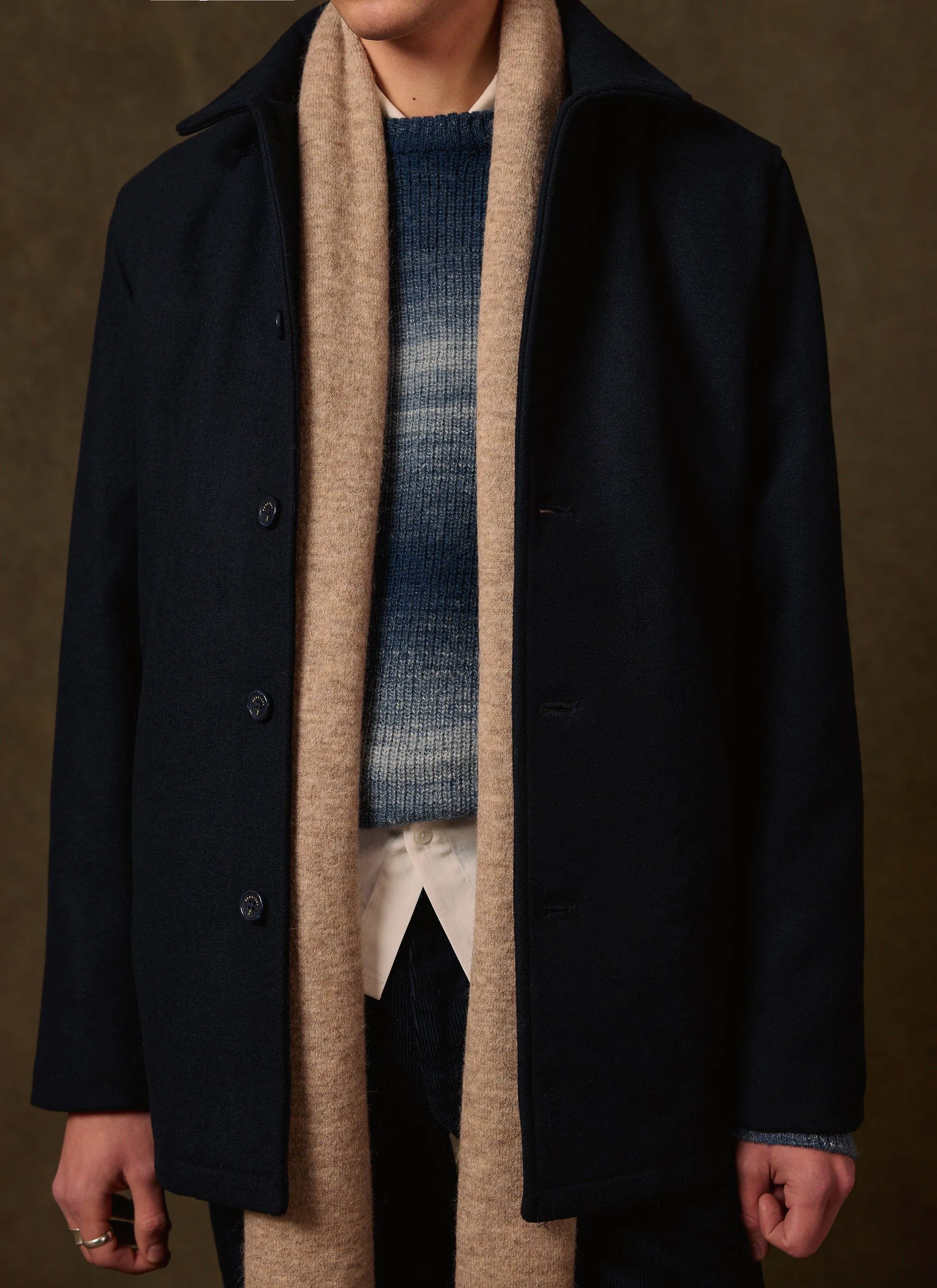 Pea Coat | Melton Wool | Navy