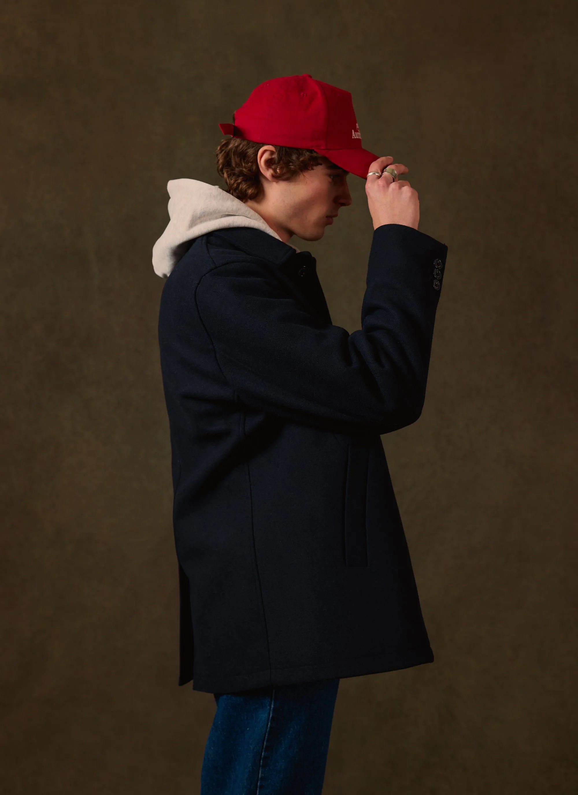 Pea Coat | Melton Wool | Navy