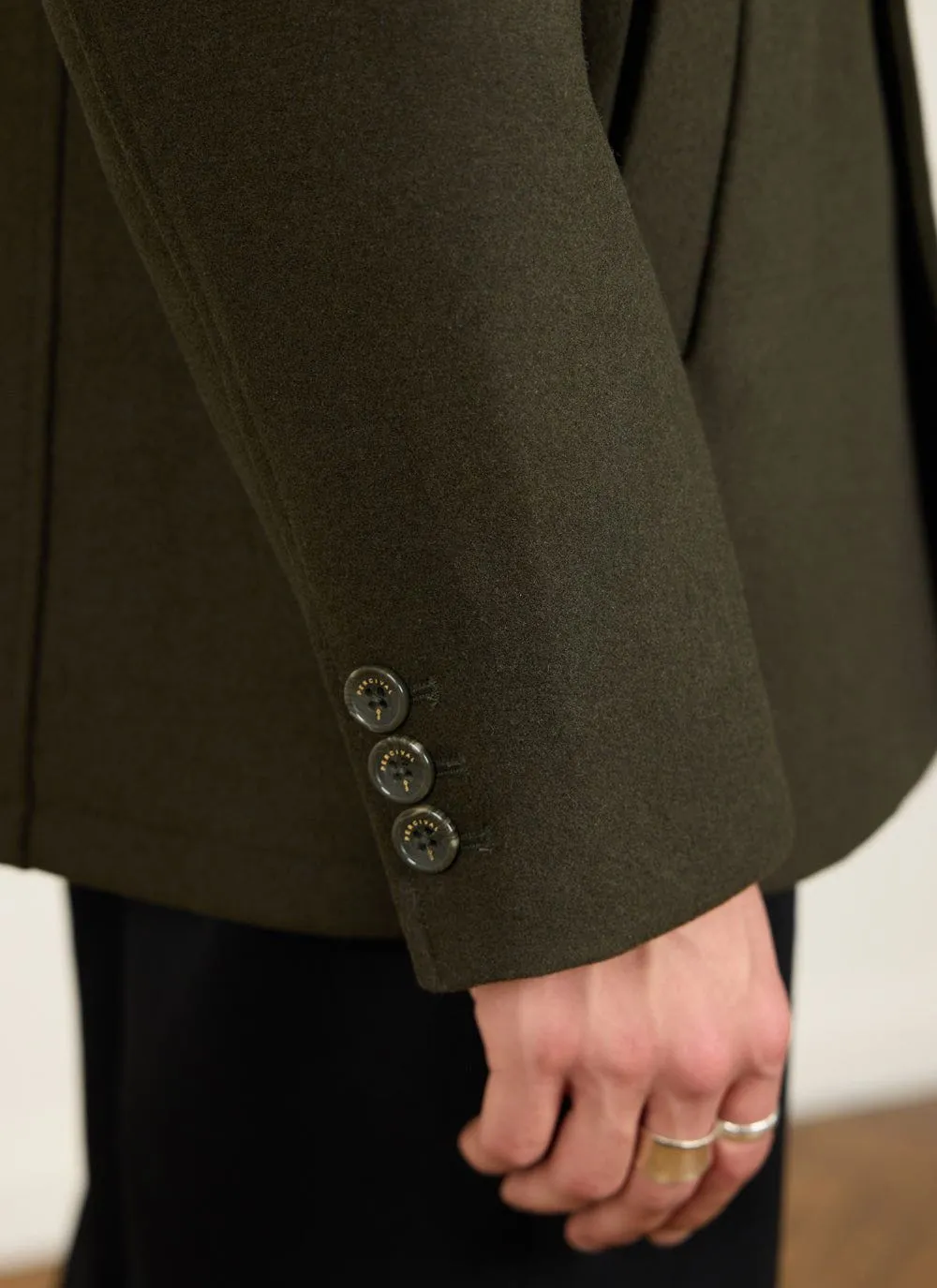 Pea Coat | Melton Wool | Olive