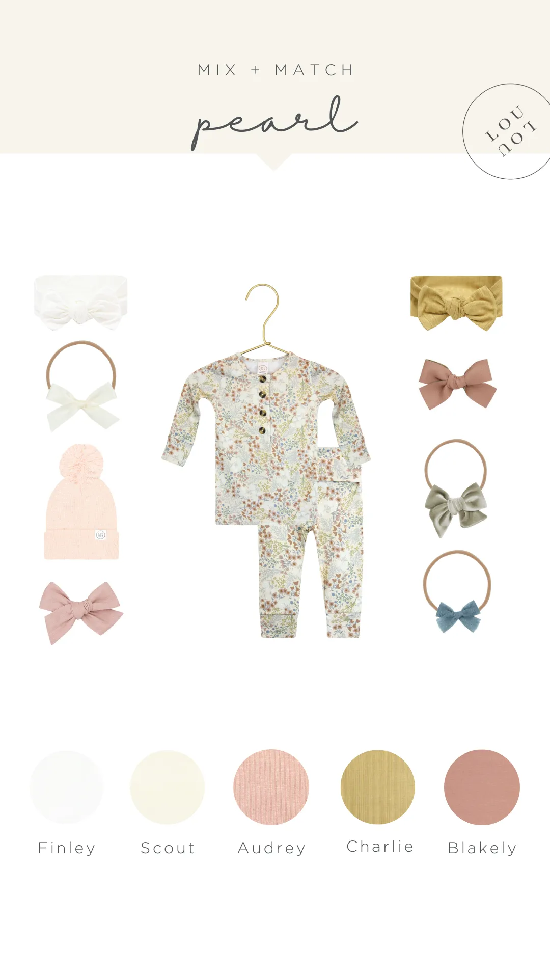 Pearl Newborn Headband Bundle (Gown)