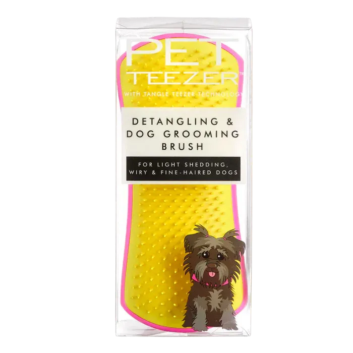 Pet Teezer Detangling Brush - Pink & Yellow - Large