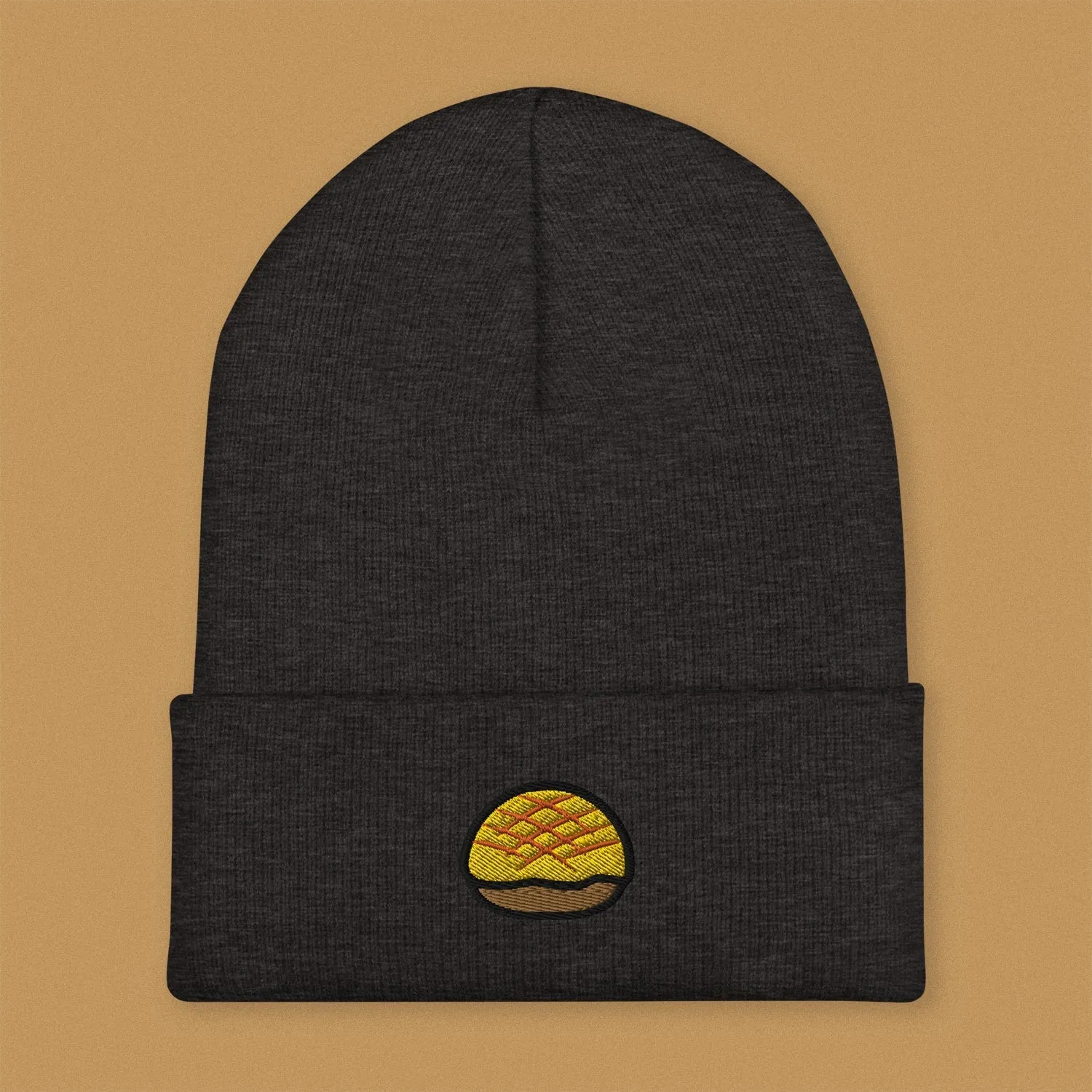 Pineapple Bun Embroidered Beanie