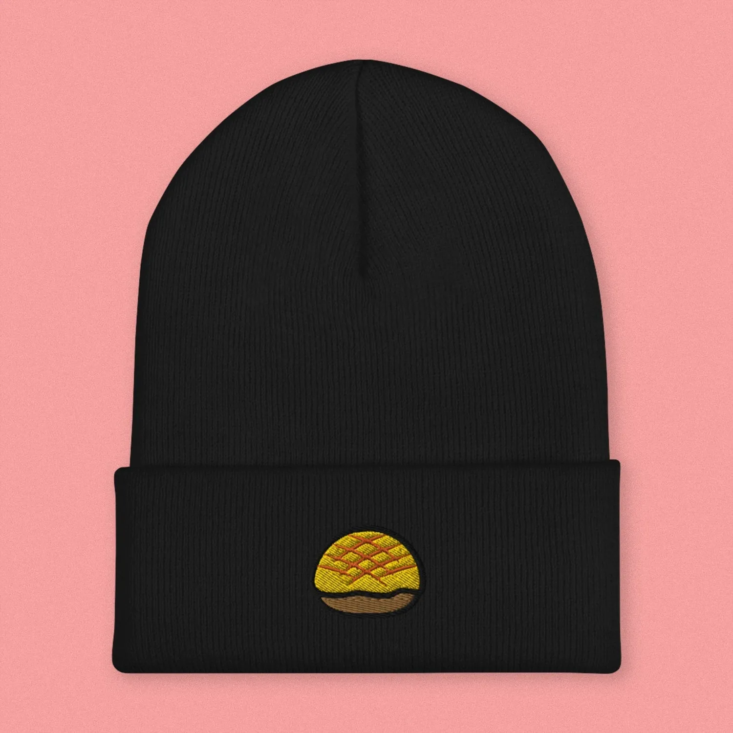 Pineapple Bun Embroidered Beanie