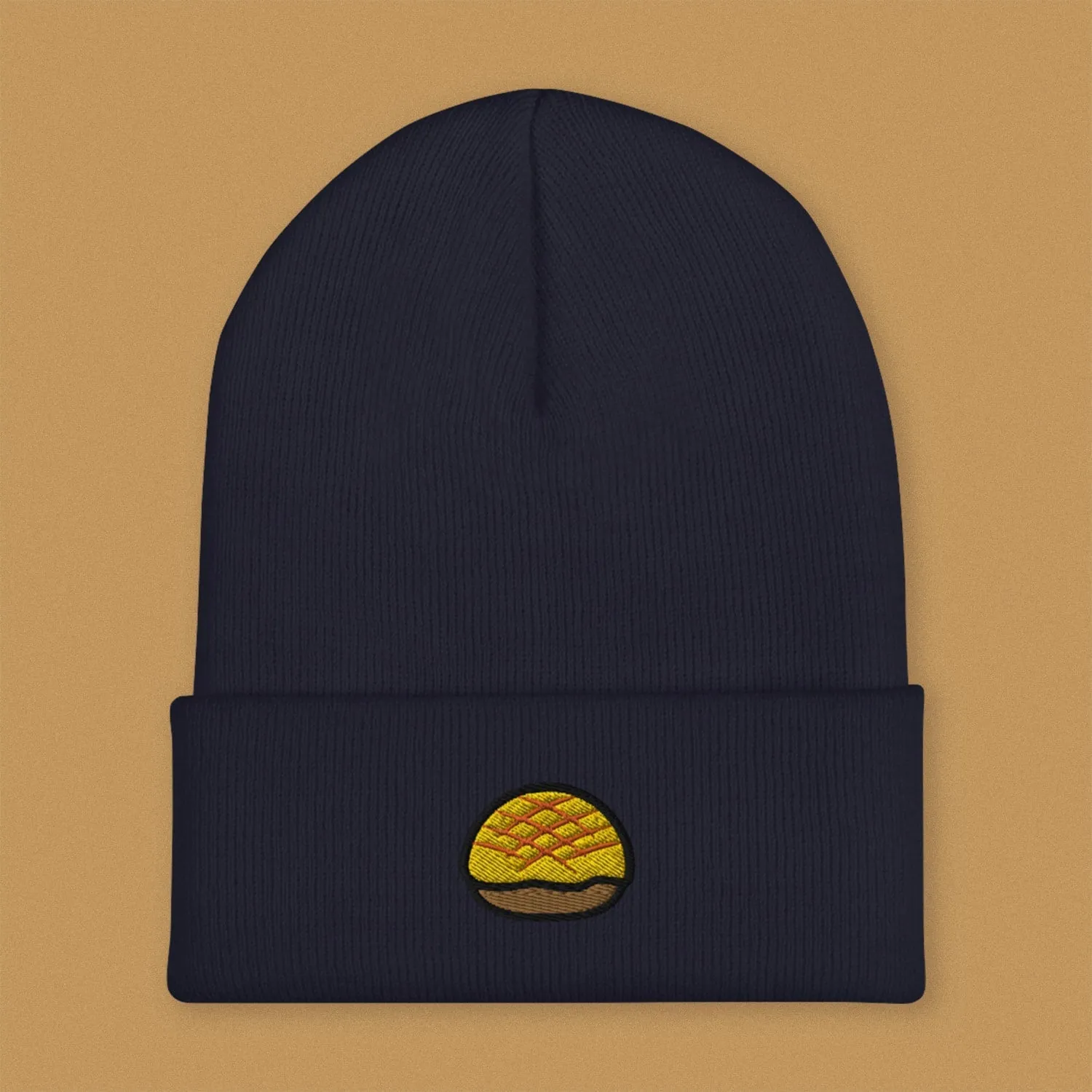 Pineapple Bun Embroidered Beanie