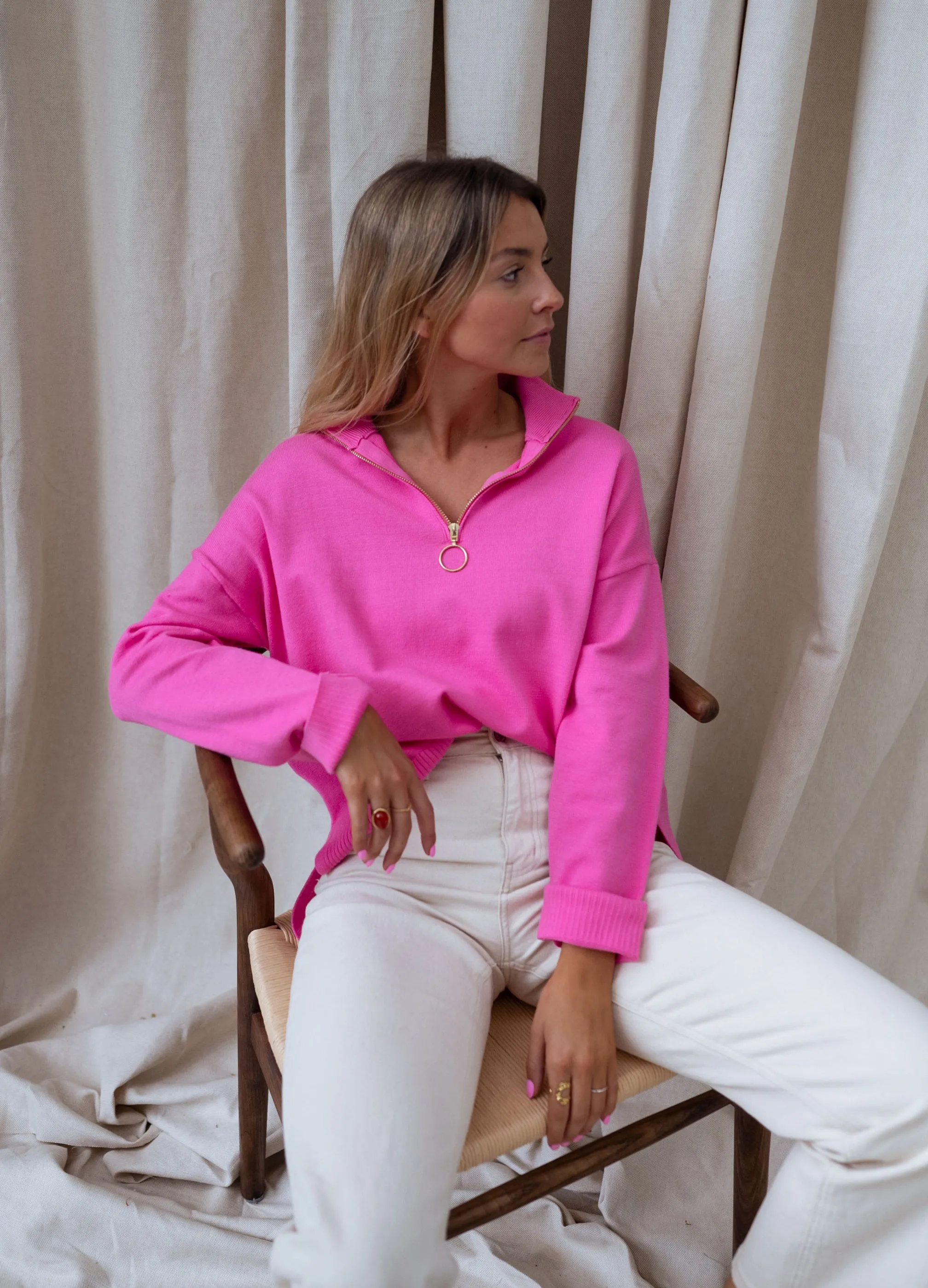 Pink July Sweater