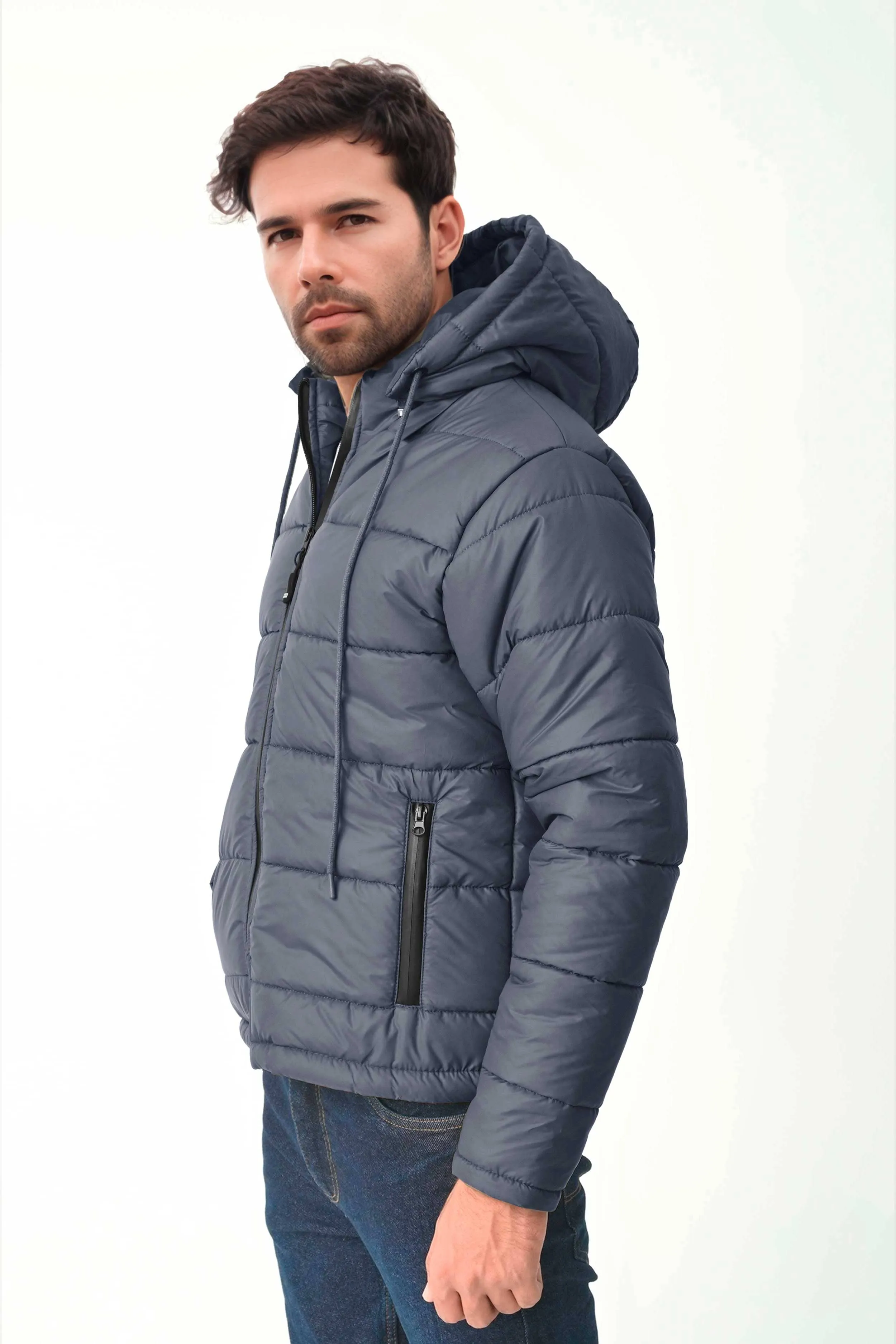 Polo Republica Men's Sliven Puffer Hooded Jacket