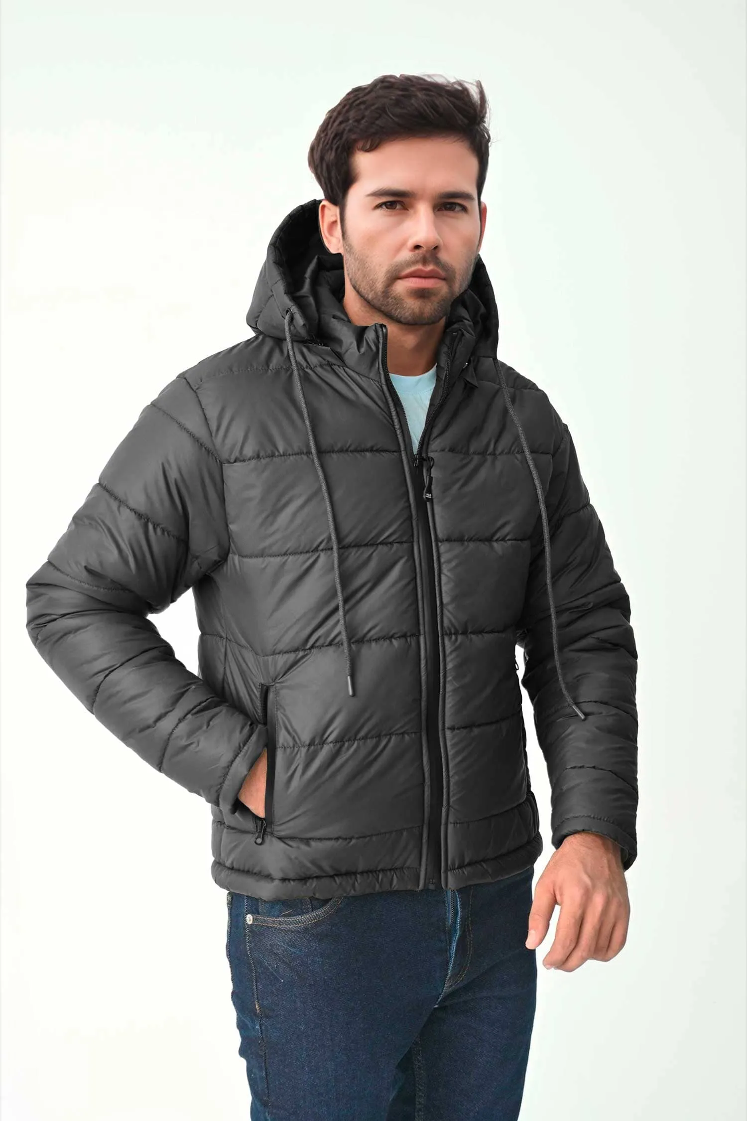 Polo Republica Men's Sliven Puffer Hooded Jacket