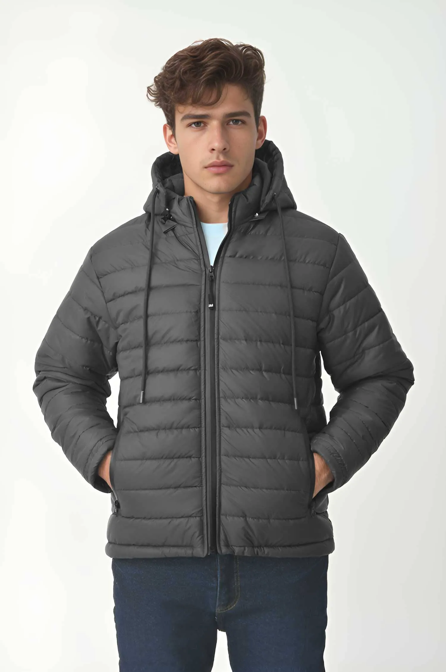 Polo Republica Men's Vedi Puffer Hooded Jacket