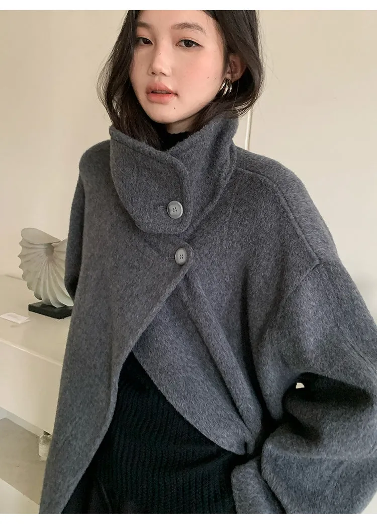 [Premium] Wool and Camel Hair Coat