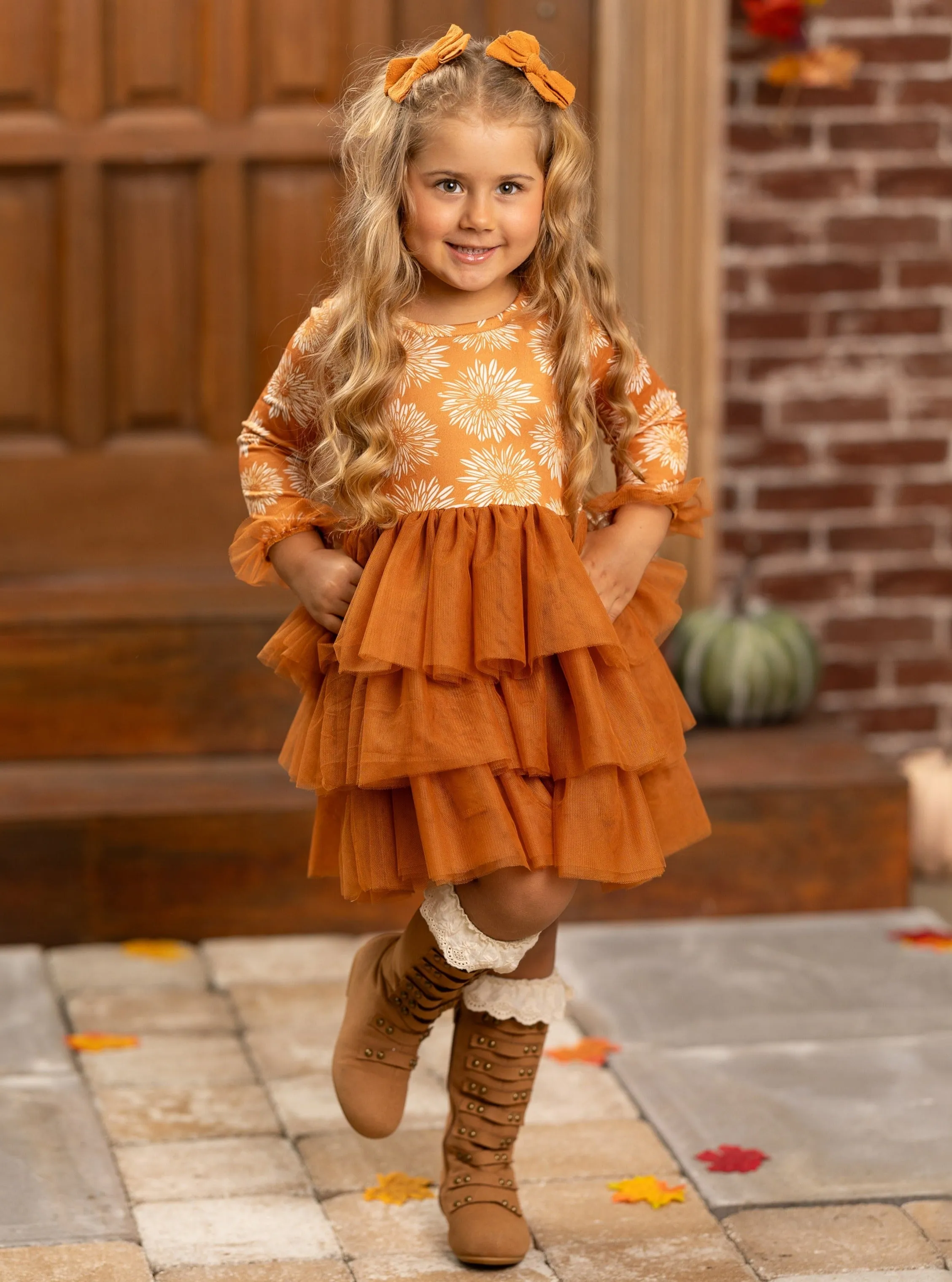 Pretty Pirouettes Brown Ruffle Tutu Dress