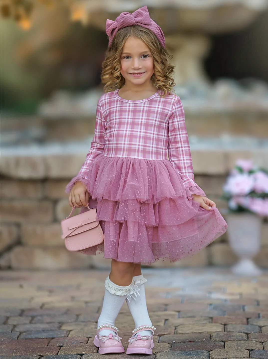 Pretty Pirouettes Pink Plaid Ruffle Tutu Dress