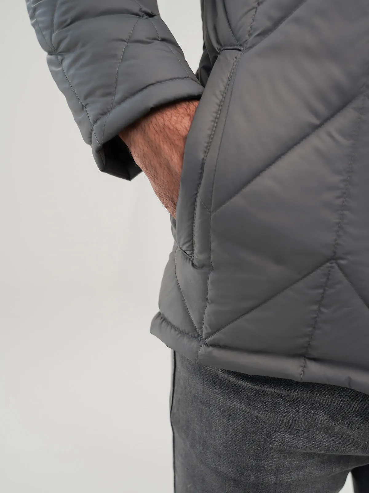 "ALCYONE" Casual Zipper Puffer Jacket