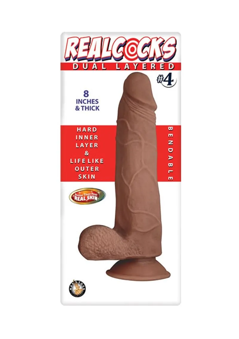 Realcocks Dual Layered #4 Bendable Thick Dildo