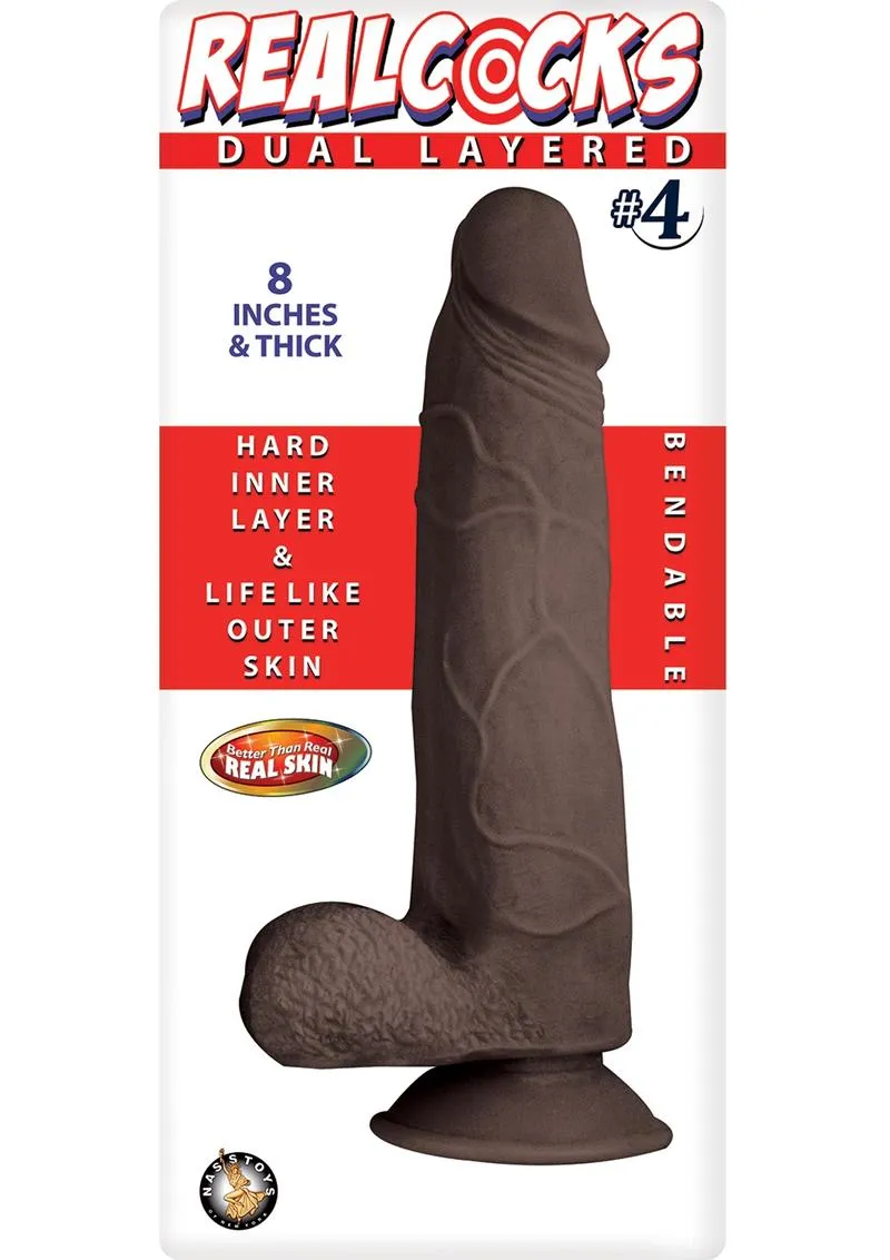 Realcocks Dual Layered #4 Bendable Thick Dildo