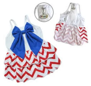 Red, White & Blue Large Bow Sundress