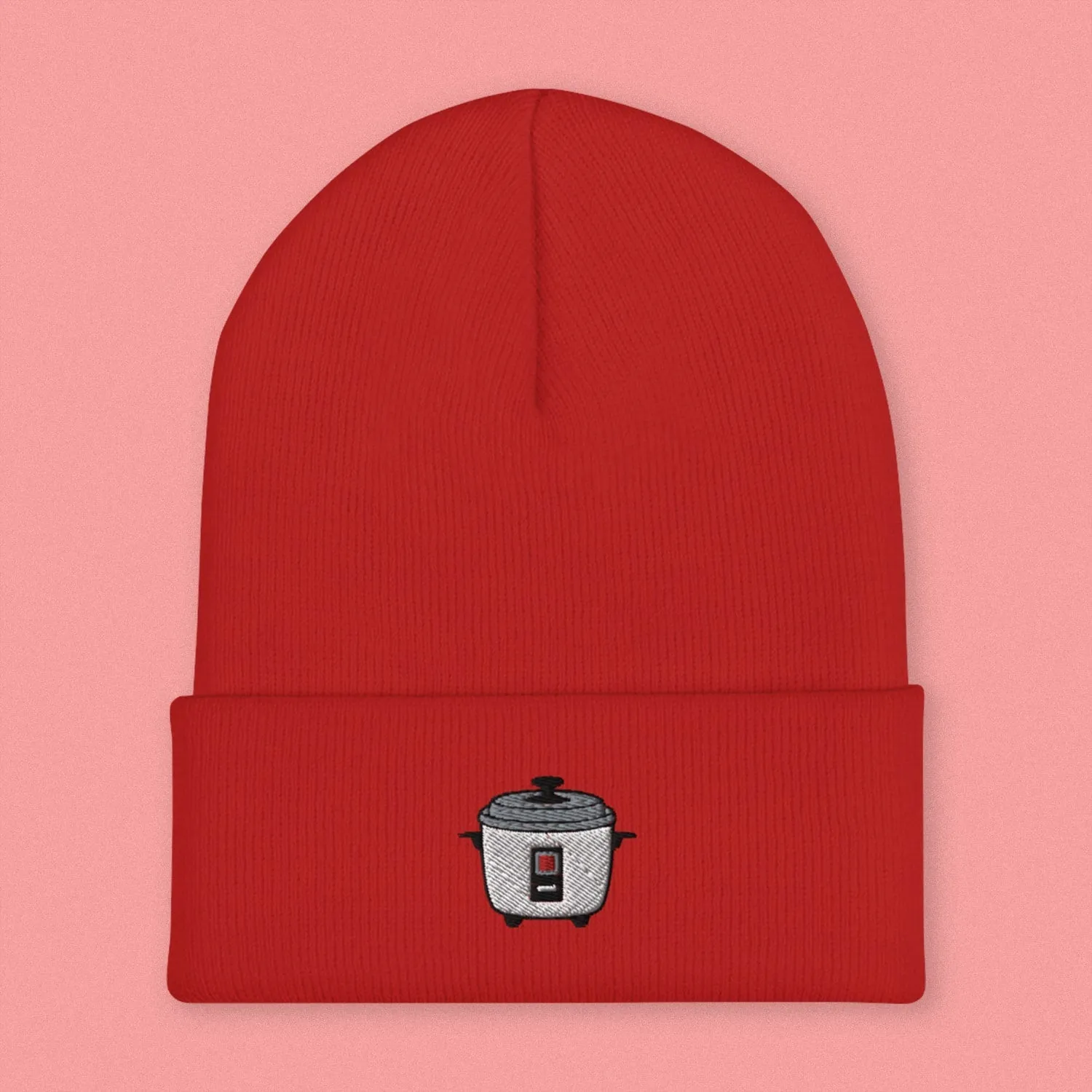 Rice Cooker Embroidered Beanie