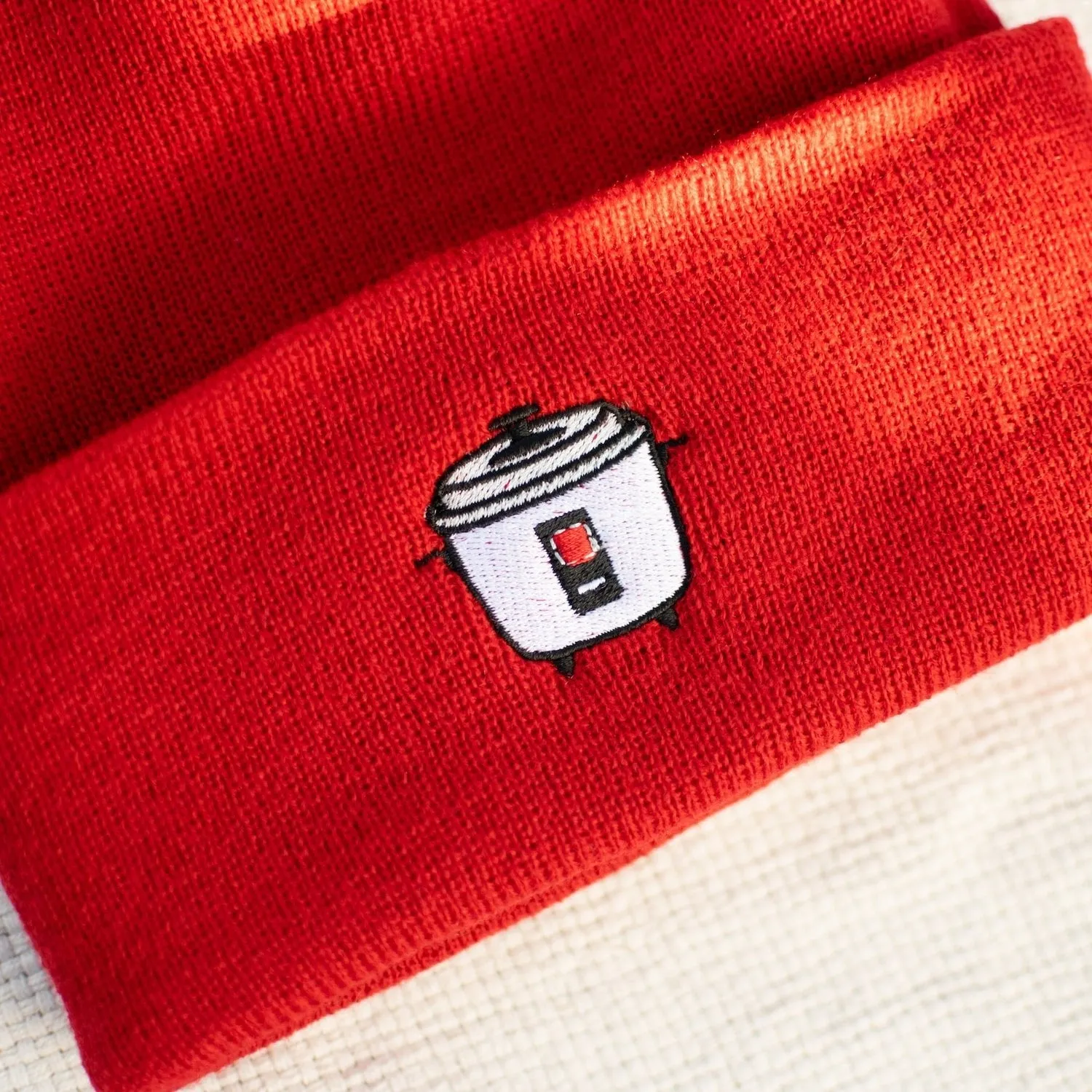 Rice Cooker Embroidered Beanie