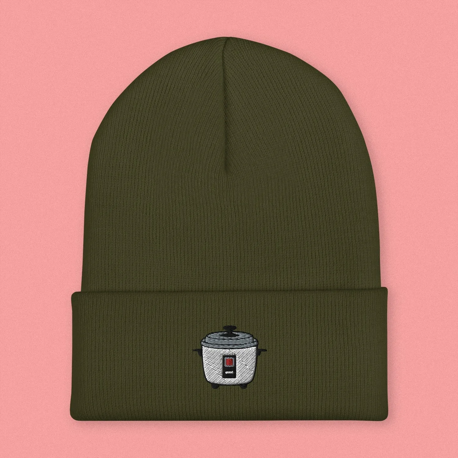 Rice Cooker Embroidered Beanie