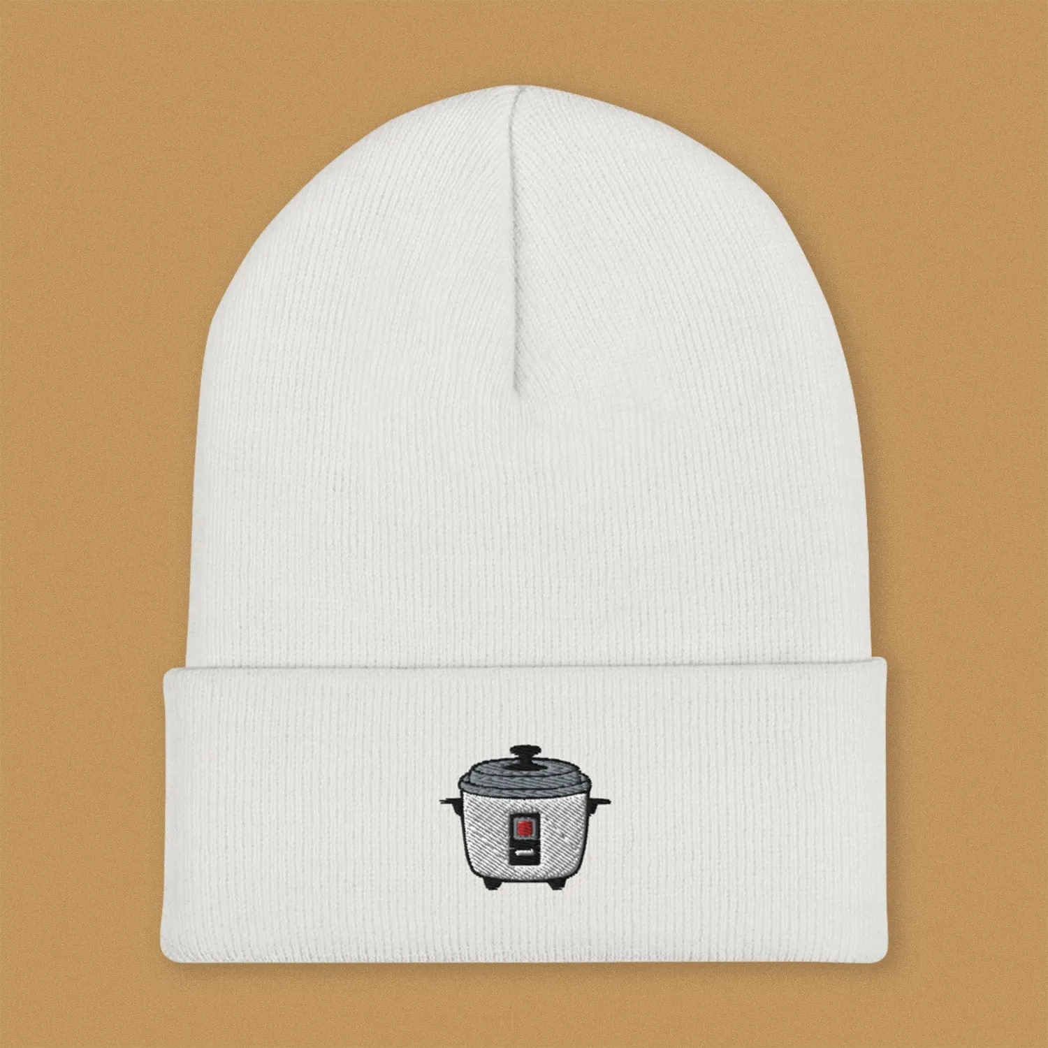 Rice Cooker Embroidered Beanie