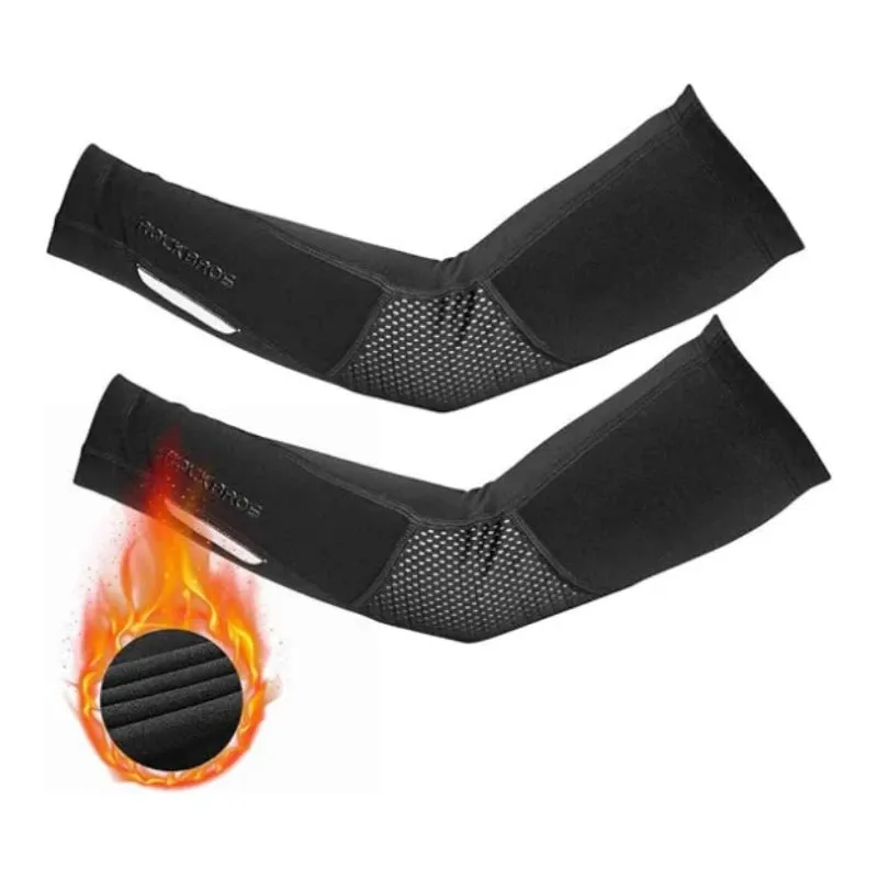 ROCKBROS Thermal Arm Warmers for Men & Women Non-Slip Cycling Running Sleeves