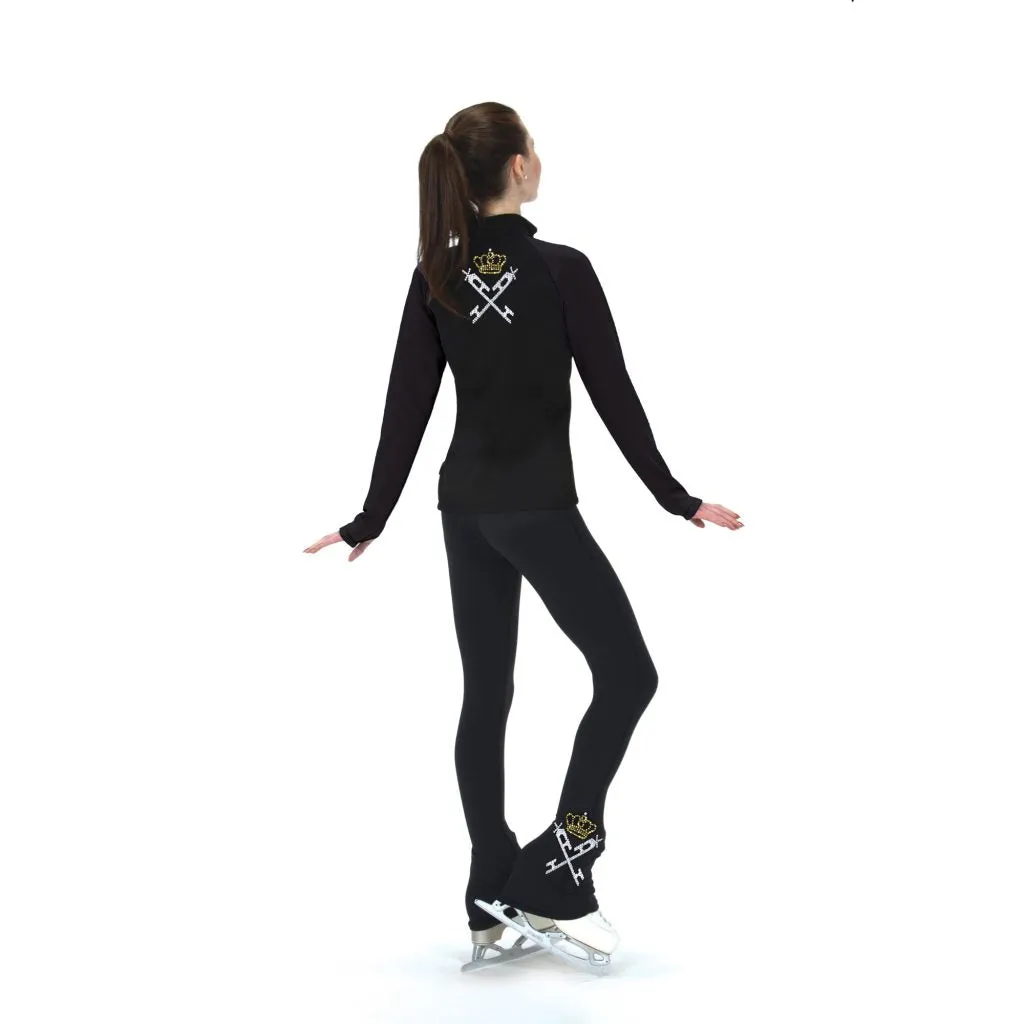 S272 Competition Figure Skating Crossed Blade Leggings