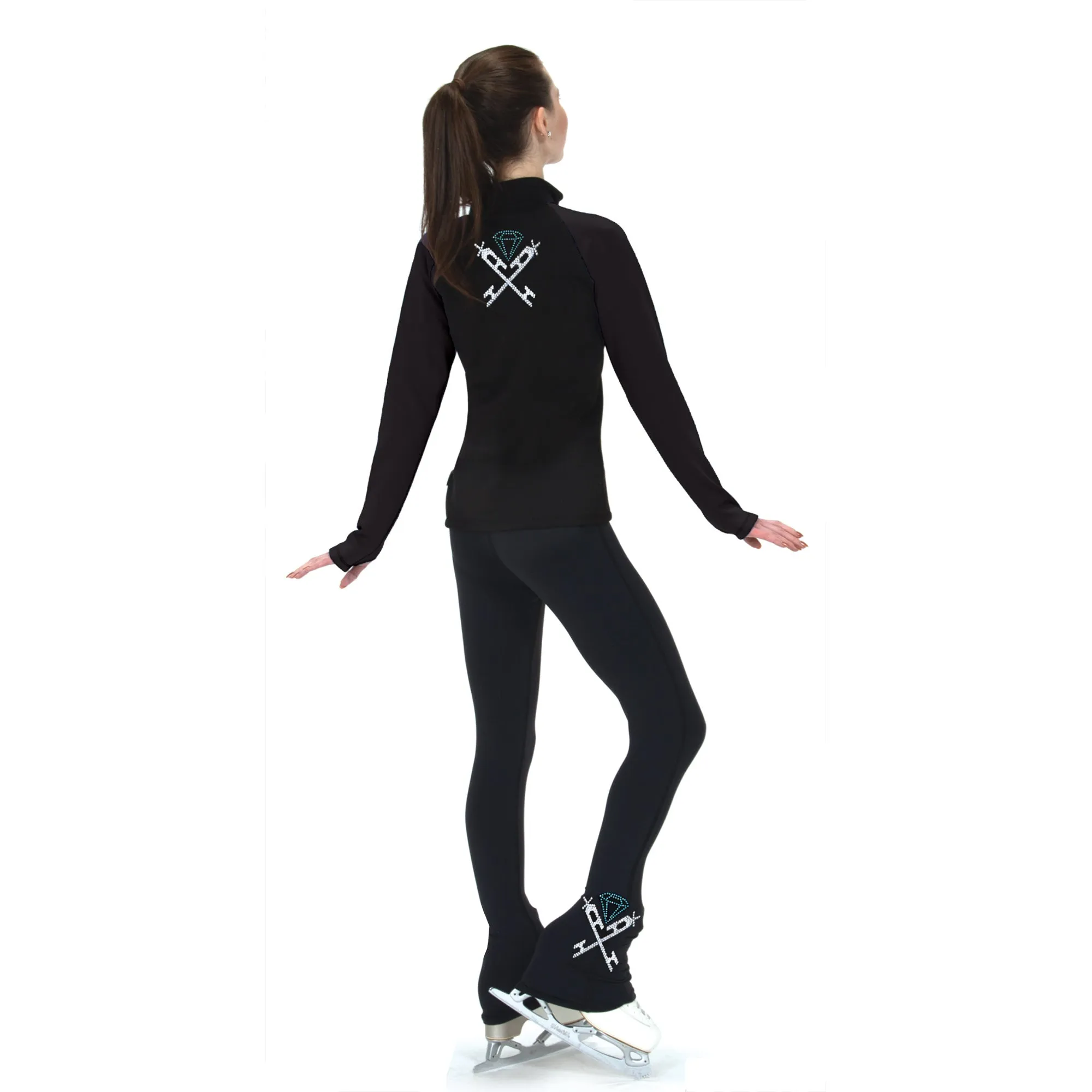 S272 Competition Figure Skating Crossed Blade Leggings