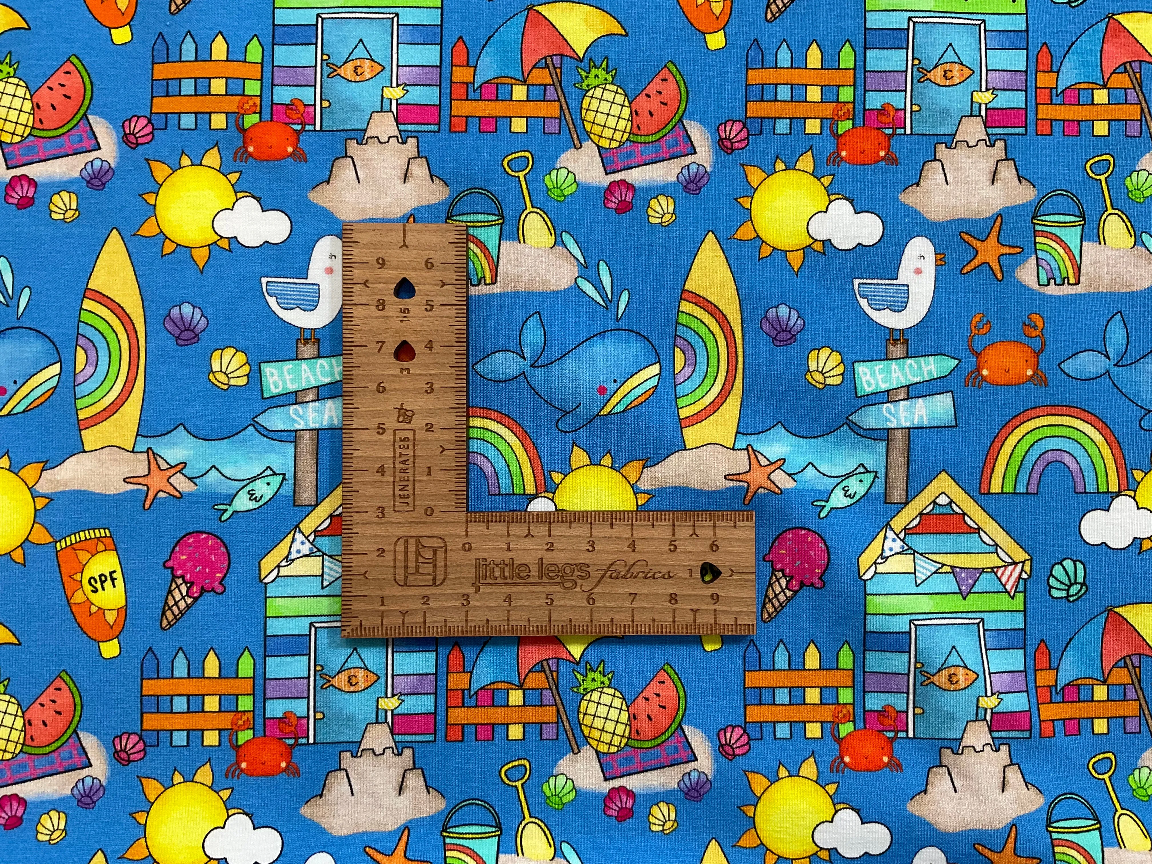 SALE - At the Beach Cotton Jersey Fabric