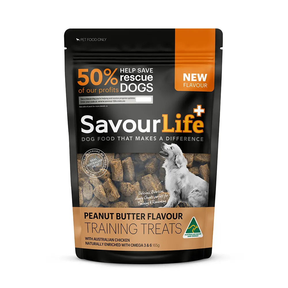 SavourLife Dog Treat Australian Peanut Butter Flavour Training Treats 165g