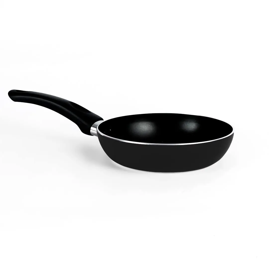 SAVYA HOME NON STICK Frying Pan | 18 cm | Stove &amp; Induction Cookware | Minimal Oil Cooking | Easy Grip Handle | 3 Layer Non Stick Coating | Non-Toxic &amp; Lightweight | 2 Year Warranty | Black