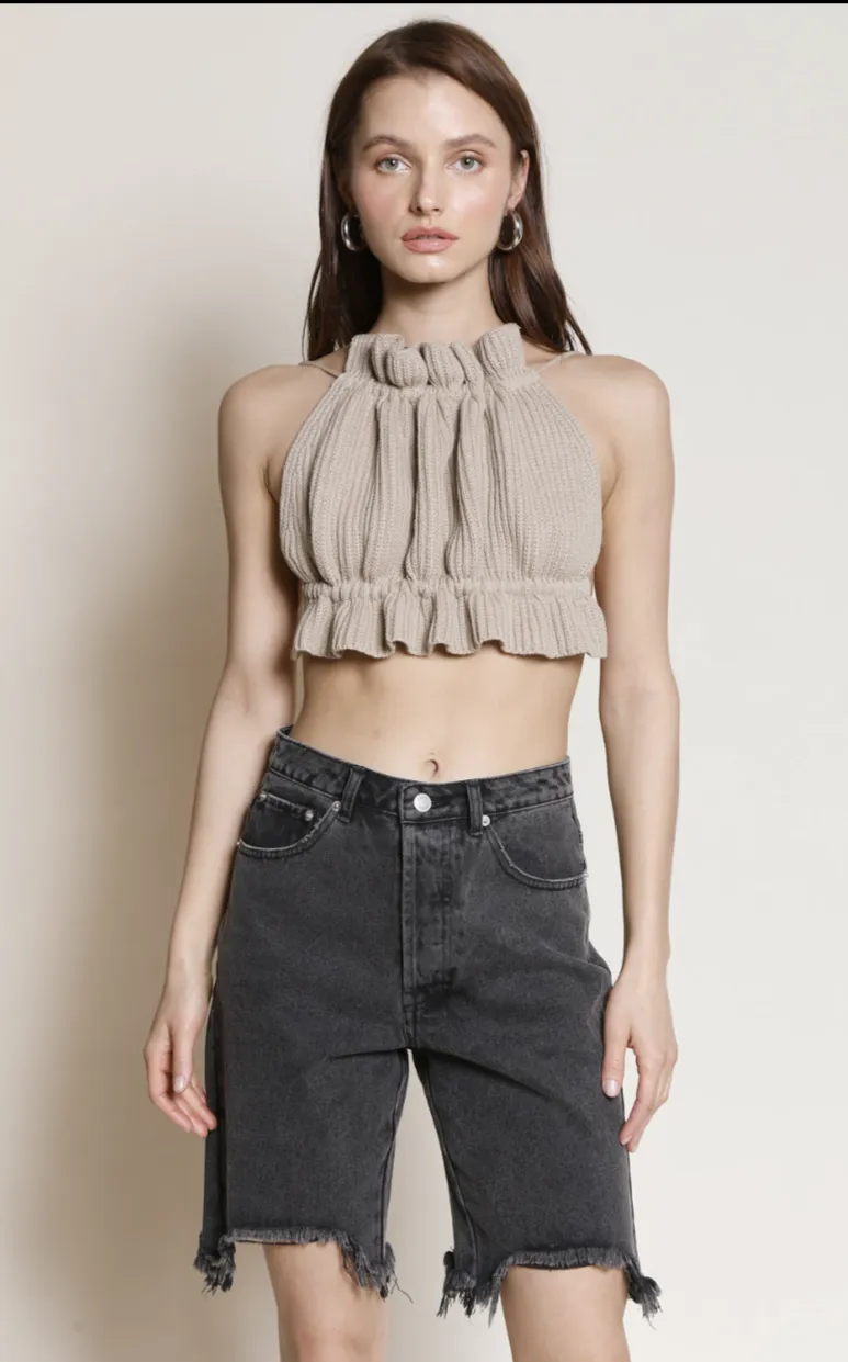 Sedona Knit Backless Crop